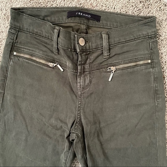 J Brand Miranda Zip Skinny in Caledon Green - Picture 5 of 12
